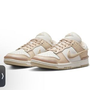 Nike Women's Sneakers in Coconut Milk and sandrift pink